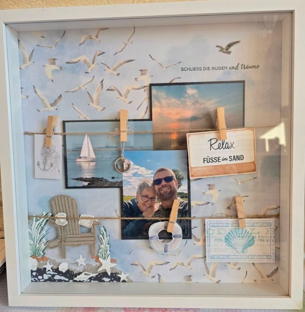 Shadowbox, Bilderrahmen, Schattenbox, Urlaubserinnerungen,